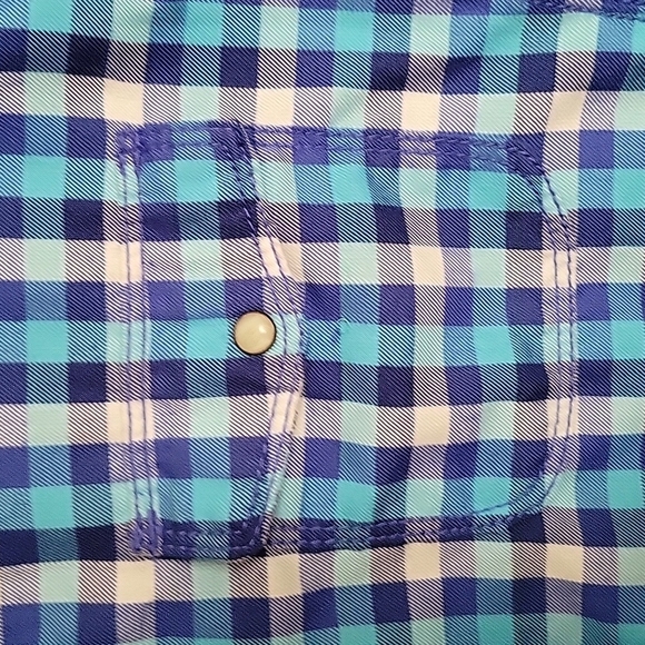 The North Face || Snap Flannel Woman's Sz L Blue White - Picture 7 of 10